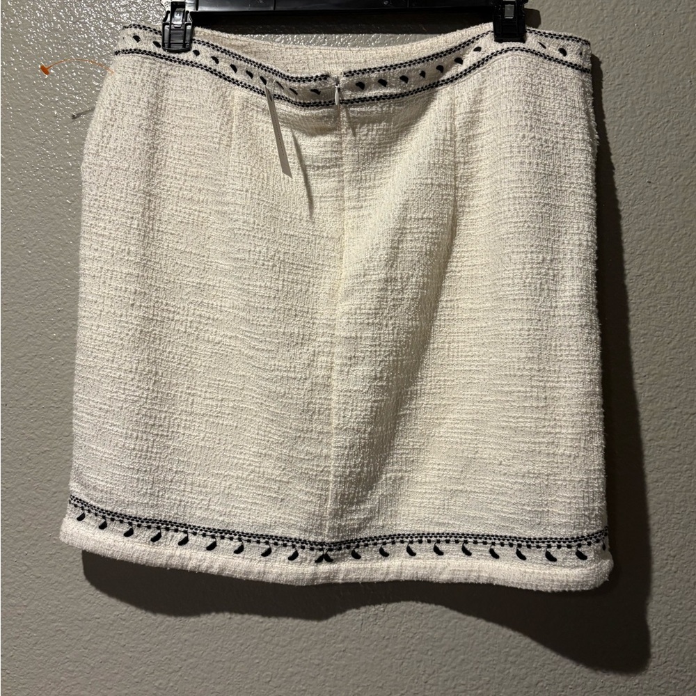 Dolan Cream Mini Skirt with Black Detailing - Picture 5 of 6